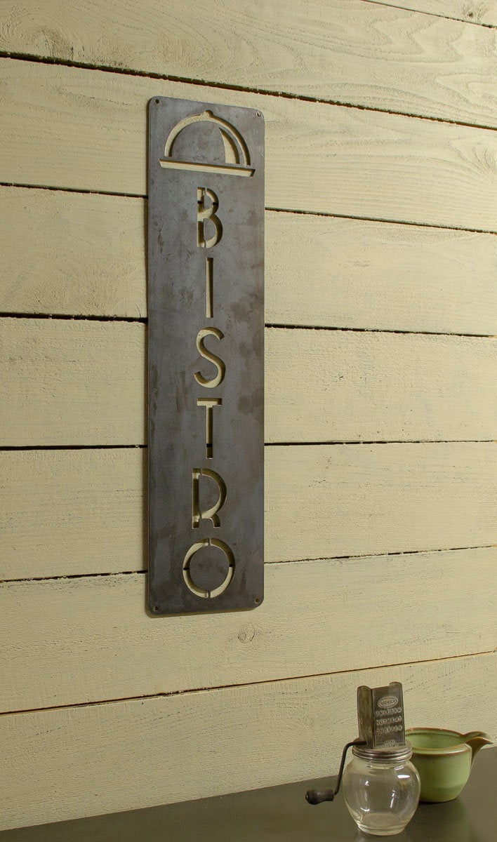 Bistro Vertical Sign Metal Sign Kitchen Decor Cooking Farmhouse Cook Gift Kitchen Wall Art