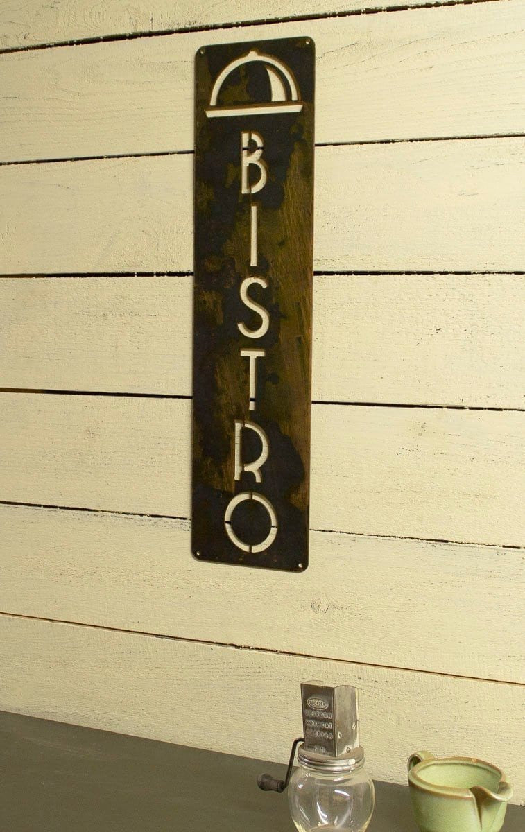 Bistro Vertical Sign Metal Sign Kitchen Decor Cooking Farmhouse Cook Gift Kitchen Wall Art