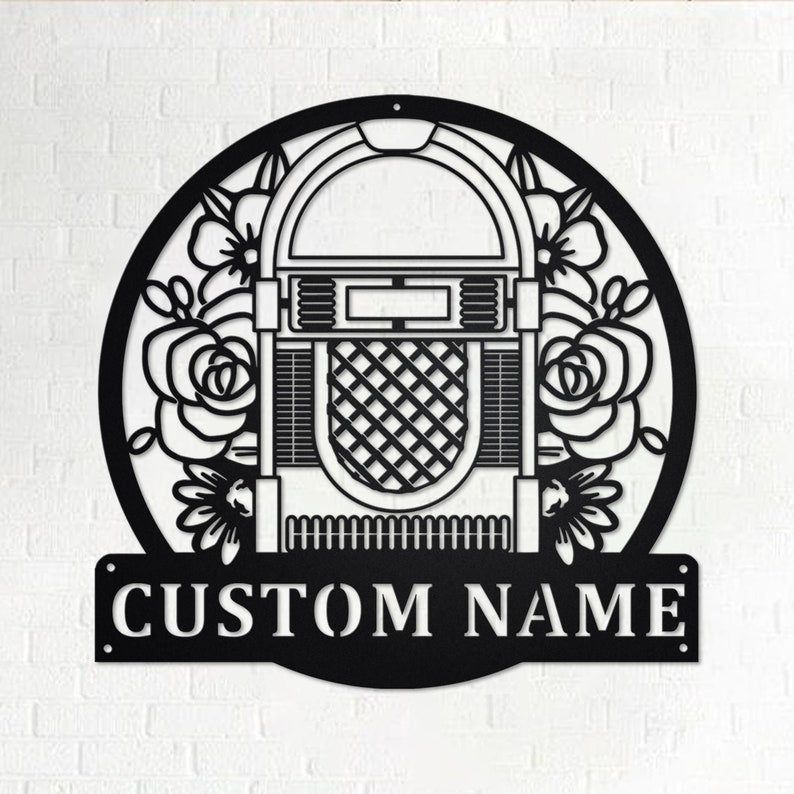 Custom Jukebox Musical Instrument Personalized Jukebox Teacher Name Sign Decoration For Room Jukebox Jukebox