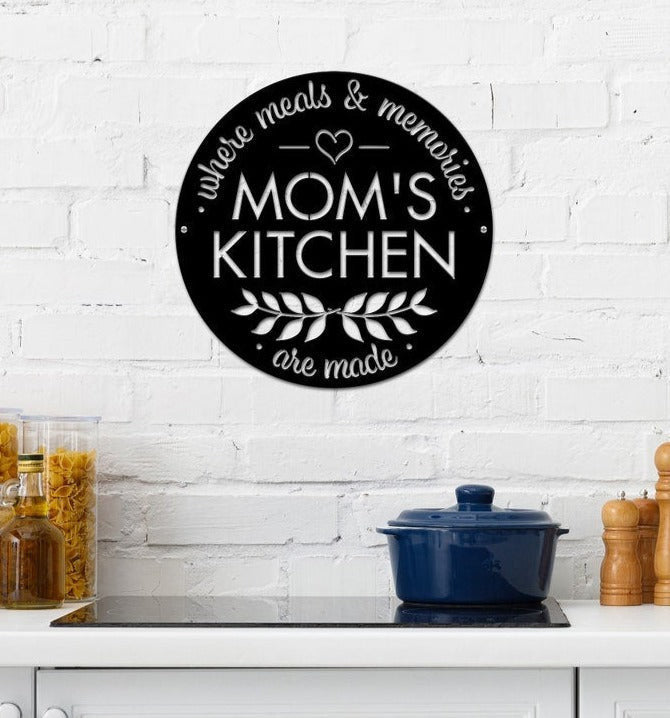 Mom's Kitchen Sign Personalized Kitchen Decor Gift for Mom Mother's Day Gift