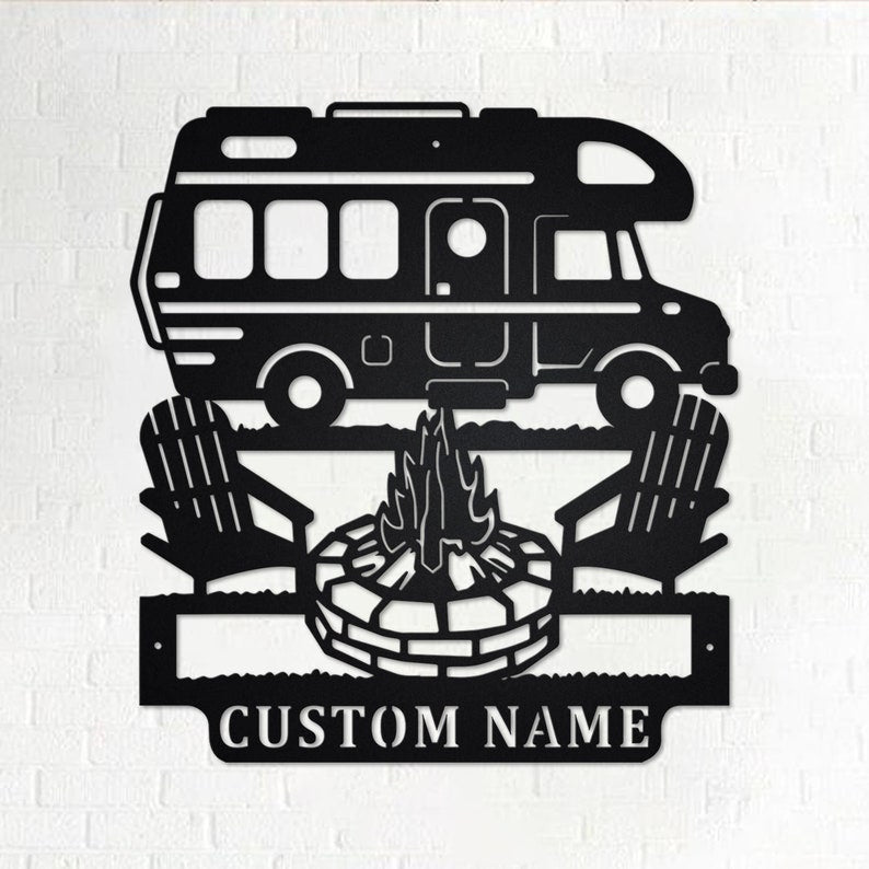 Personalized Motorhome Camper Metal Sign Motorhome Motorhome Metal wall Decor Motorhome Custom Family Name Camping