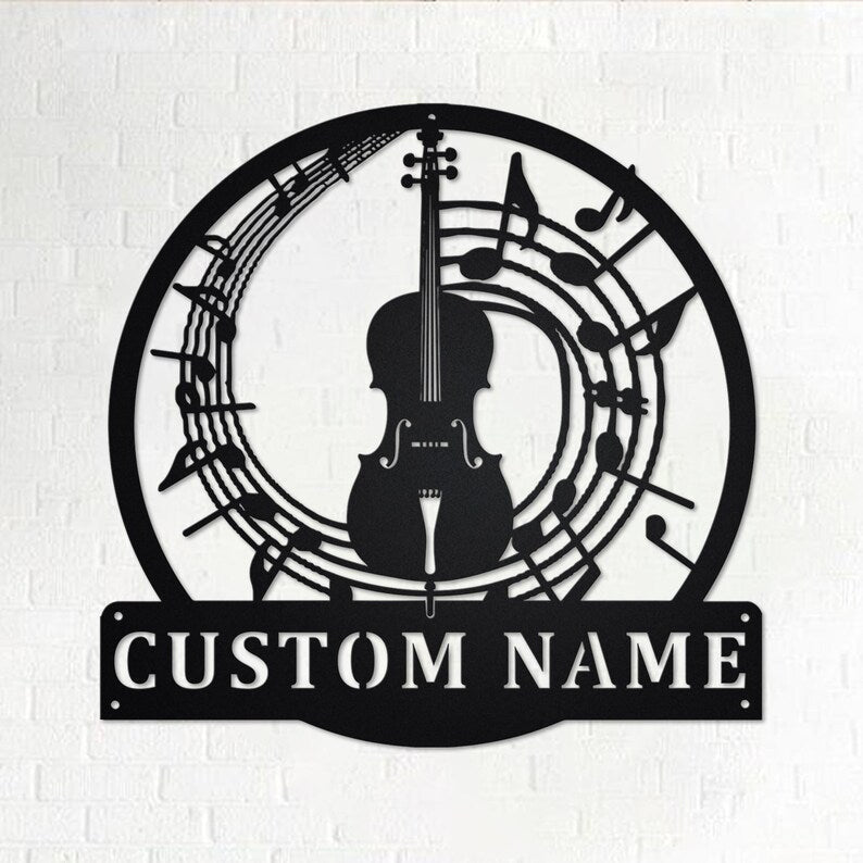 Custom Cello Musical instrument Personalized Cello Teacher Name Sign Decoration For Room Cello Custom Cello