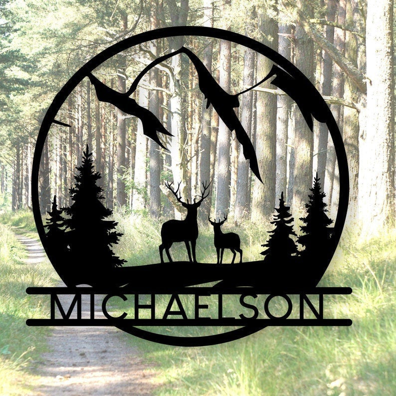 Deer Antler Decordeer Hunter Giftdeer Head Sign Deer Camp Signchristmas Gift For Himdeer Name Metal Signfathers Day Gift