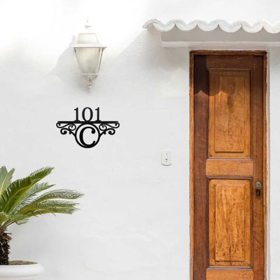 Personalized Initial Address Monogram Metal Wall Sign Housewarming Gift New Home Owner Gift Idea