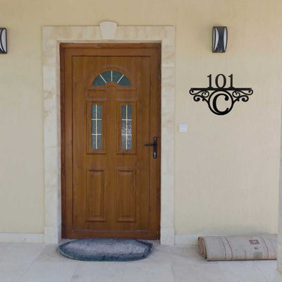 Personalized Initial Address Monogram Metal Wall Sign Housewarming Gift New Home Owner Gift Idea