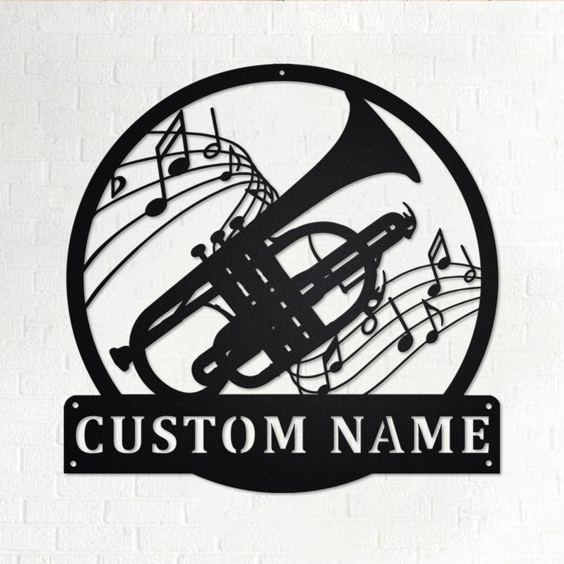Custom Cornet Personalized Cornet Teacher Name Sign Decoration For Room Cornet Custom CornetCornet Metal Decor
