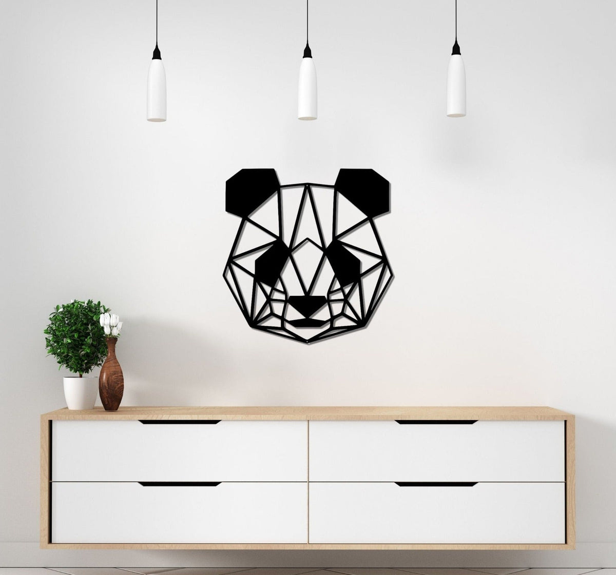 Panda Bear Kids Bedroom Decoration Cute Panda Bear Art Outdoor Garden Fence Decoration Extra Metal Wall Abstract