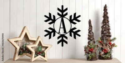 Snowflake Personalized Monogram Ornament Christmas Winter