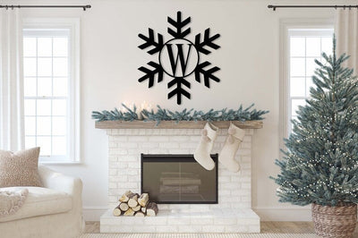 Snowflake Personalized Monogram Ornament Christmas Winter