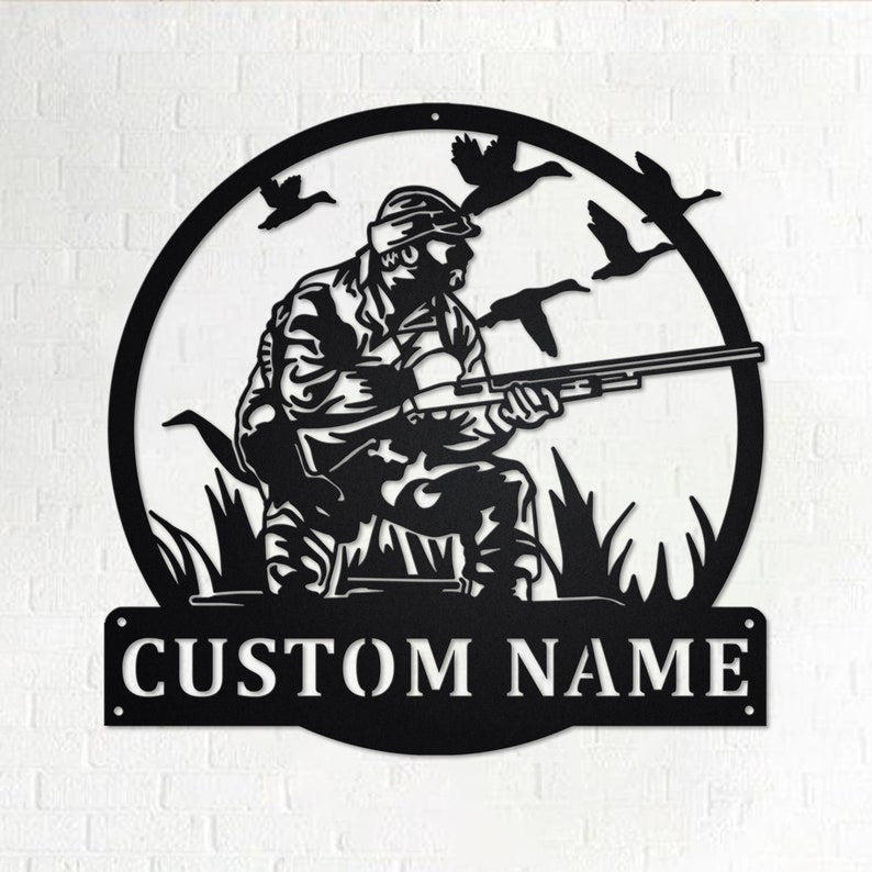 Custom Duck Hunter Personalized Duck Hunter Name Sign Decoration For Room Duck Hunting Custom Duck Hunter