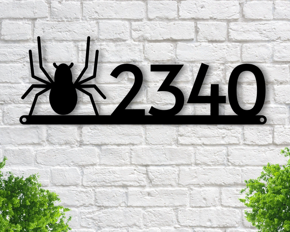 Spider Address Sign Spider Themed Metal Sign Metal Spider Sign Spider Address Plaquehalloween Address Sign Halloween Sign Spider Decor