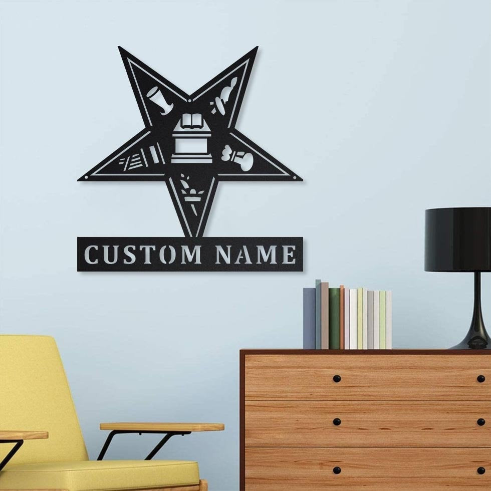 Order Of The Eastern Star Masonic Metal Wall Decor Metal Mason Sign Farmhouse Decor Housewarming Outdoor Metal Sign