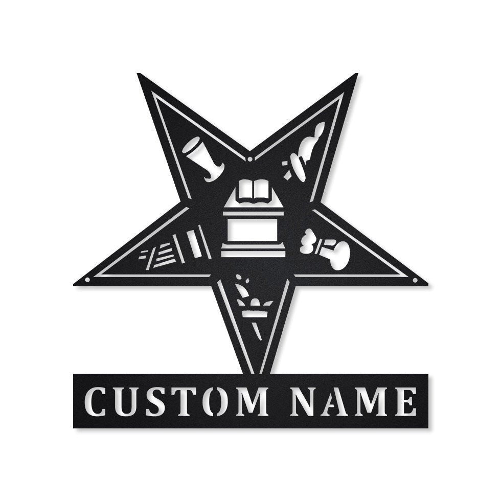 Order Of The Eastern Star Masonic Metal Wall Decor Metal Mason Sign Farmhouse Decor Housewarming Outdoor Metal Sign