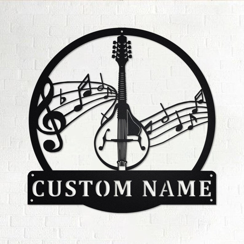 Custom Mandolin Musical Instrument Personalized Mandolin Teacher Name Sign Decoration For Room Mandolin Mandolin