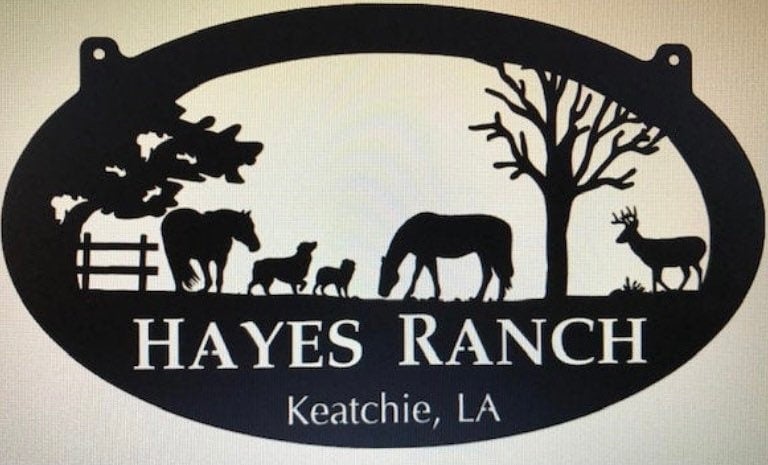 Metal Farm Signhorses Dogsbuck 3ft Signwith Your Name Metal House Sign