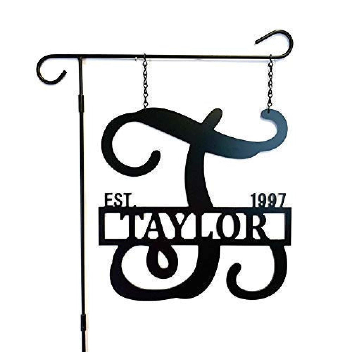 Established Porch Sign Split Letter Monogram & Family Last Name Design