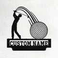 Custom Golfer Personalized Golfer Name Sign Decoration For Room Golfing Custom Golfer Golfer Metal Decor