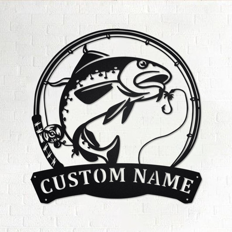 Personalized Atlantic Cod Fish Metal Sign Fishing Fishing Metal wall Decor Fishing Lover Custom Fishing Fishman
