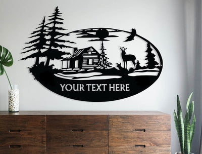 Family Name Deer Metal Sign Deer Sign Father Day Gift Farmhouse Sign Deer Hunter Gift Nature Wildlife Lover Gift