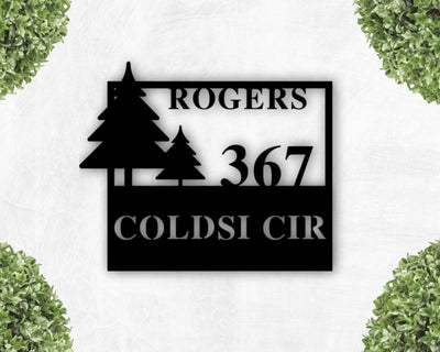 Custom Metal Address Sign Wilderness Rustic Sign Metal House Number Sign Outdoor Gift Ideas Address Plaque Housewarming Gift