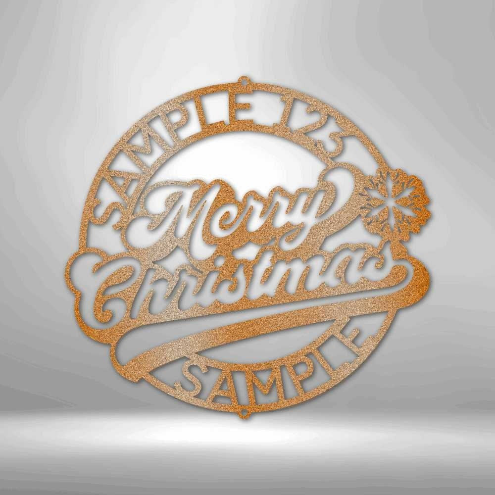 Personalized Merry Christmas Monogram Christmas Gift Idea Holiday Housewarming Gift