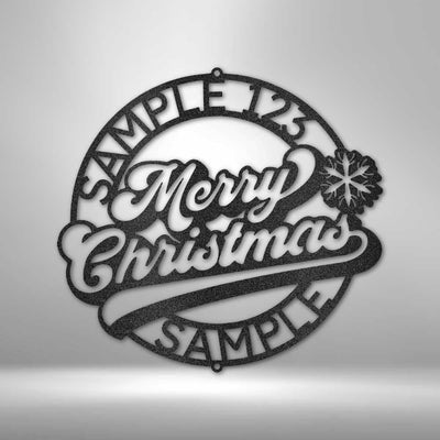 Personalized Merry Christmas Monogram Christmas Gift Idea Holiday Housewarming Gift