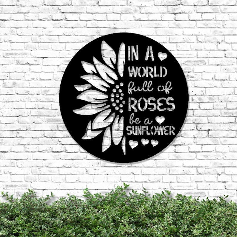 Sunflowers Metal Sign Garden Metal Sign Sign For Garden Lovers Gift For Her House Metal Sign Holiday Gift Flower Metal Sign