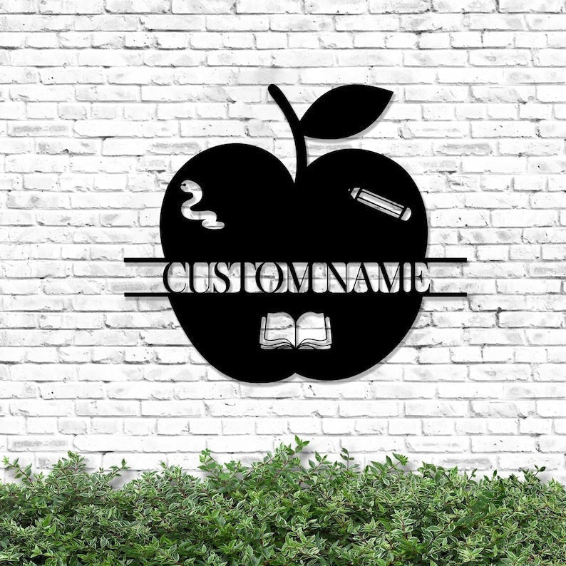Personalized Classroom Sign Door Hanger For Teacher Gift For Teacher Custom Teacher Name Sign Classroom Metal Sign Teacher Appreciation