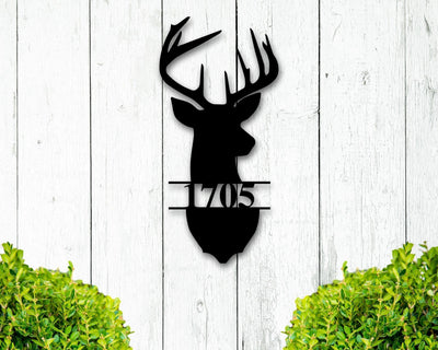 Custom Metal Address Sign Deer Antler Metal House Numbers Outdoor Metal Mailbox Sign Metal Address Plaque Housewarming Gift