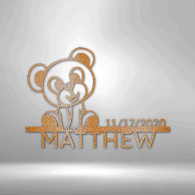 Personalized Teddy Monogram Nursery Custom Childs Room