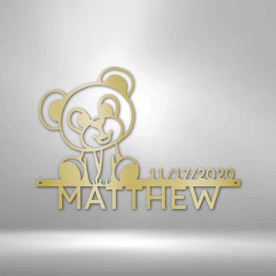 Personalized Teddy Monogram Nursery Custom Childs Room