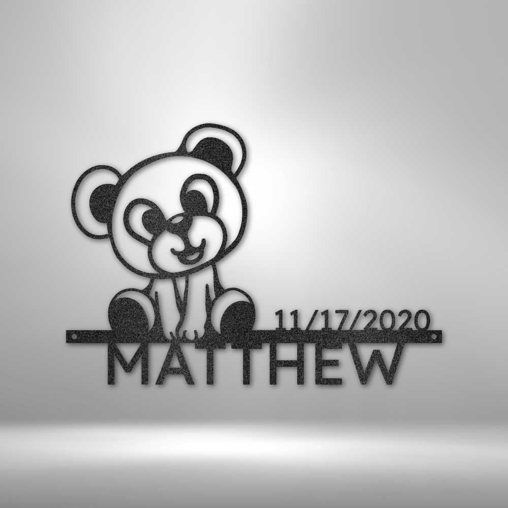 Personalized Teddy Monogram Nursery Custom Childs Room