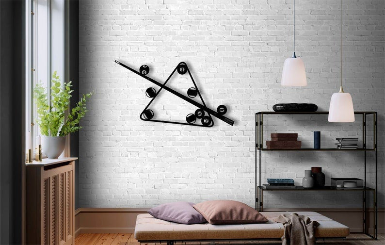 Billiards Metal Wall Sign Wall Decoration
