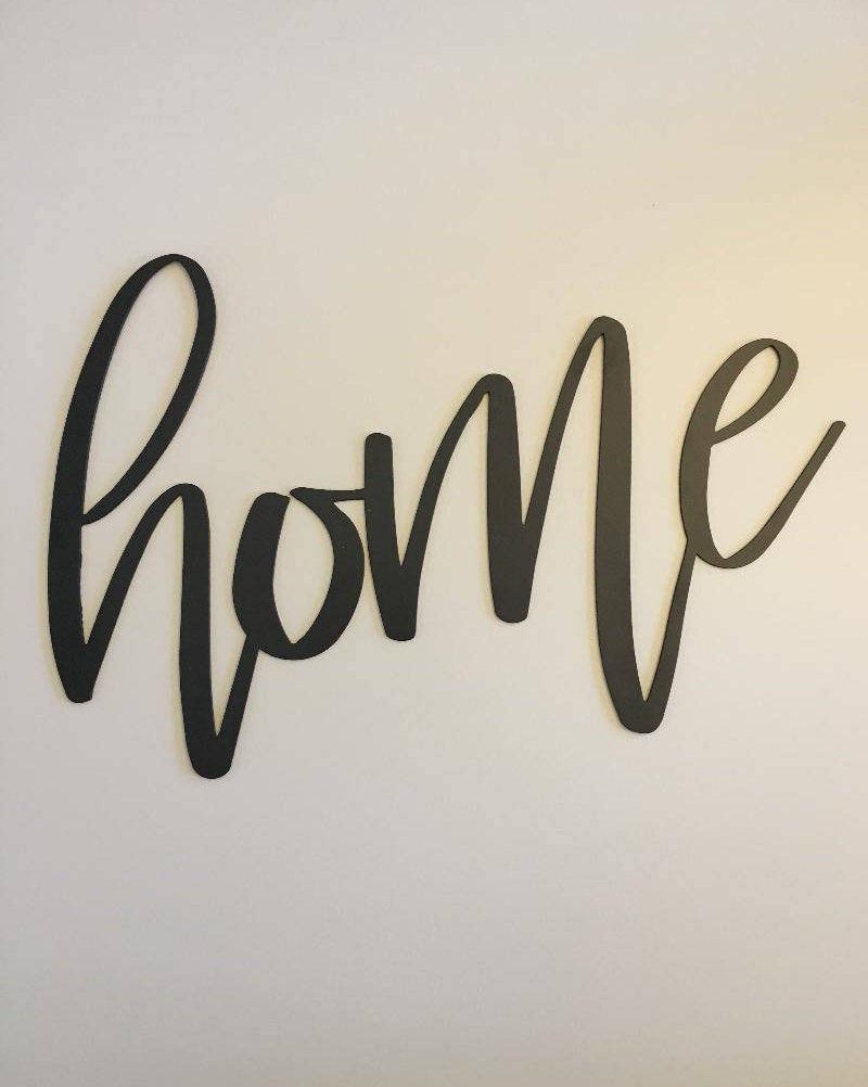 Home Metal Sign Farmhouse Decor Housewarming Gift Metal Words