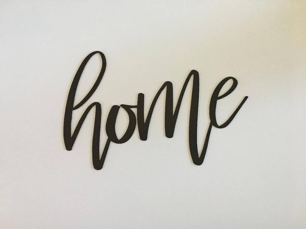 Home Metal Sign Farmhouse Decor Housewarming Gift Metal Words