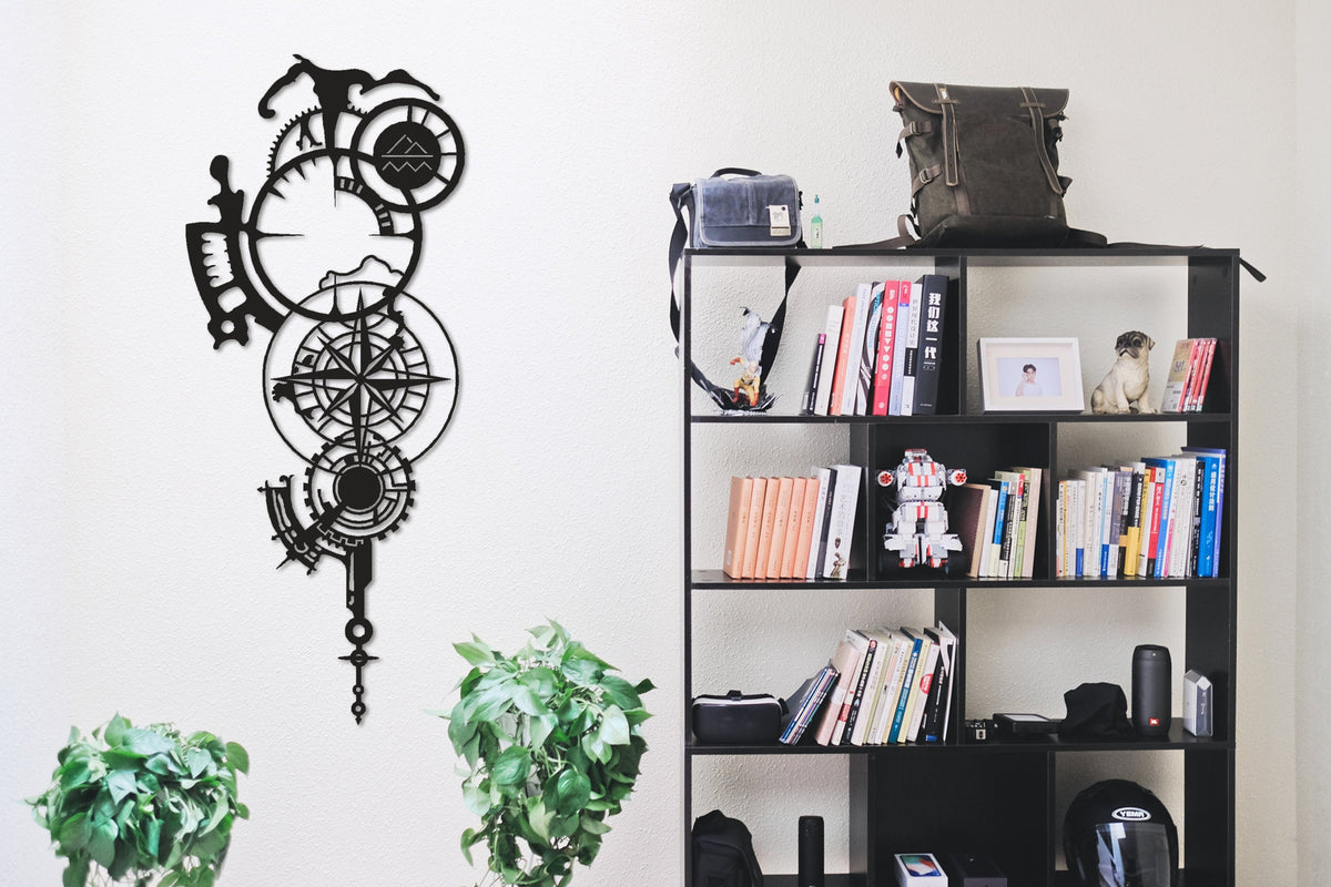 Compass Designed Mechanical Shaped Decorative Home Wall Decor Christmas Gifts Farmhouse Boussole Wall Art