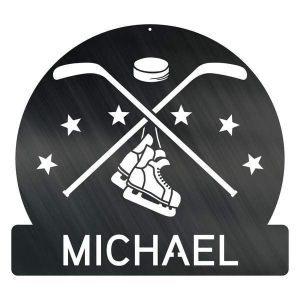 Hockey Monogram Customized Metal Signs Custom Metal Sign Custom Signs Metal Sign