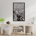 Edvard Munch Scream edvard Munch Skrik Metal Wall Decor Weltkarte Housewarming Gift Carte Du Monde