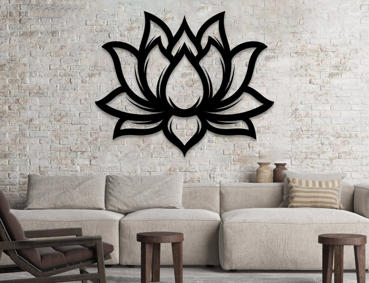 Lotus Flower Metal Sign Lotus Yoga Wall Decor Flower Sign Yoga Lovers Gift Namaste Wall Decor Bedroom Decor Signs For Home