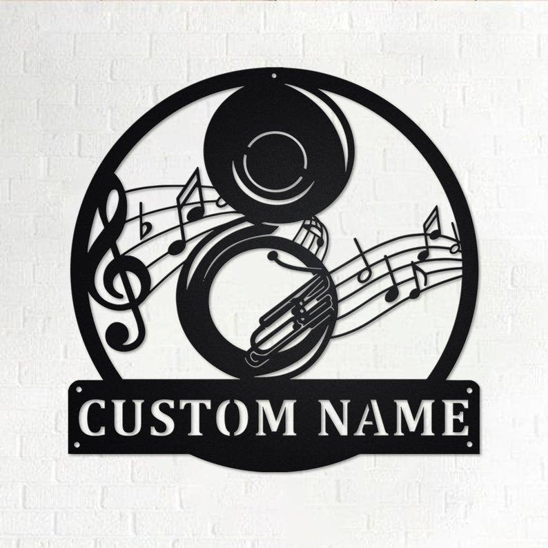 Custom Sousaphone Musical Instrument Personalized Sousaphone Teacher Name Sign Decoration For Room Sousaphone