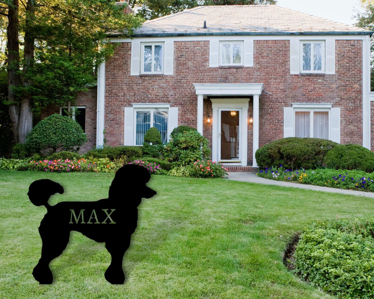 Poodle Name Sign Front Yard Dog Sign Front Yard Sign Poodle Metal Sign Dog Sign Dog Lover Sign Gift For Pet Owner Poodle Lover Sign