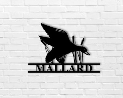 Personalized Duck Sign Last Name Sign Custom Metal Duck Sign Duck Hunting Sign Duck Address Sign Family Name Sign Cabin Sign