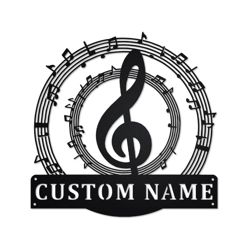 Personalized Music Notes Metal Sign Music Teacher Music Notes Metal wall Decor Music Teacher Gift Custom Music Teacher