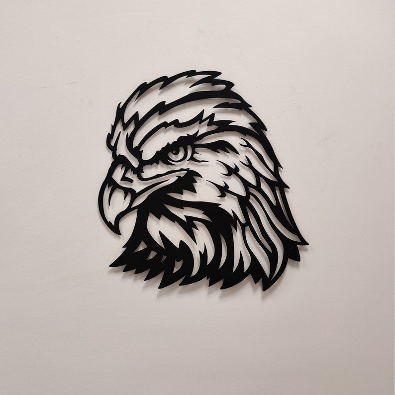 Bald Eagle Metal Wall Decor American Eagle Wall Arthousewarming Gift Living Room Office Wall Hanging