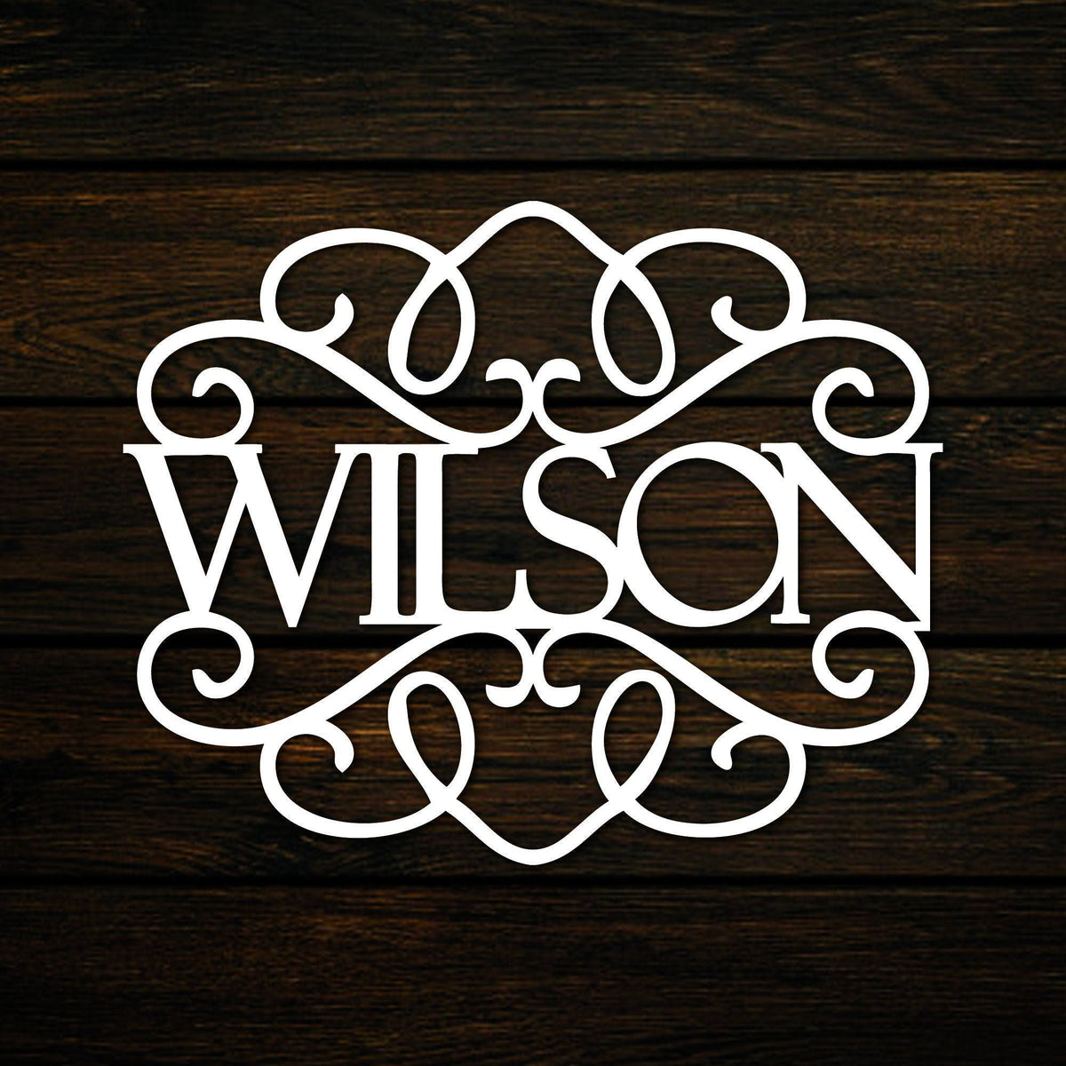 Metal Lasercut Personalised Family Monogram Family Surname