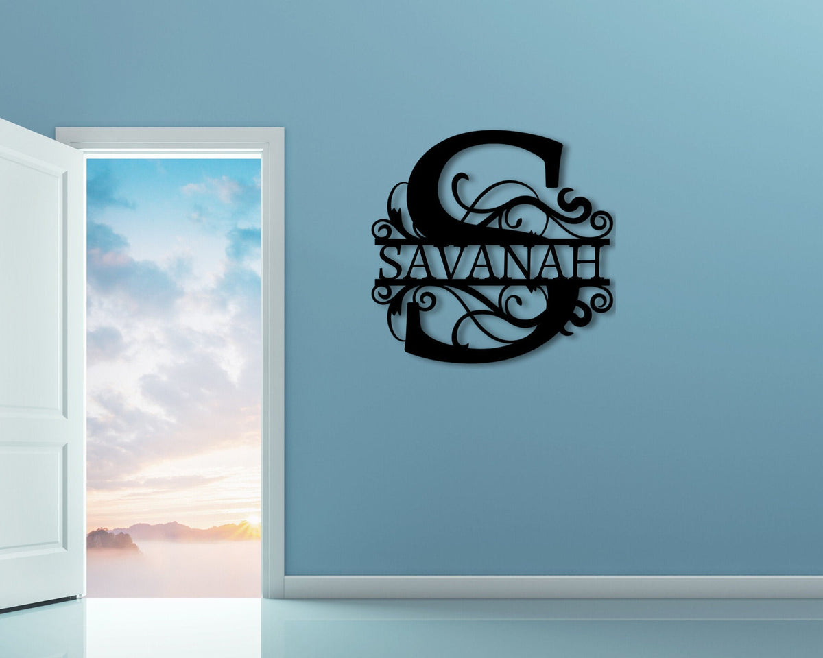 Personalized Family Name Metal Sign Metal Monogram Sign Last Name Sign Housewarming Gift Custom Metal Name Sign Wedding Gift Family