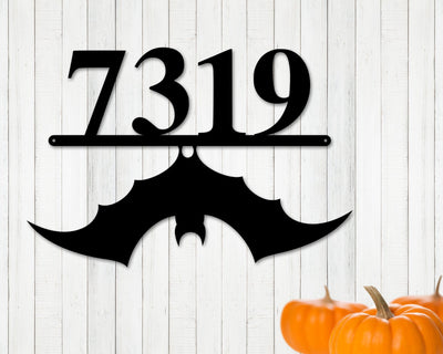 Halloween Decor Bat Halloween Decor Halloween Bat Sign Fall Decor Halloween Address Sign Bat Address Sign Metal Bat Sign Metal Bat