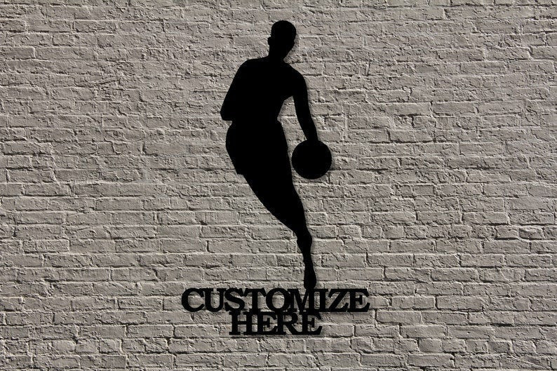 Customizable Metal Basketball Player Sign Personalized Jerry West Inspired Metal Sign Basketball Decoration
