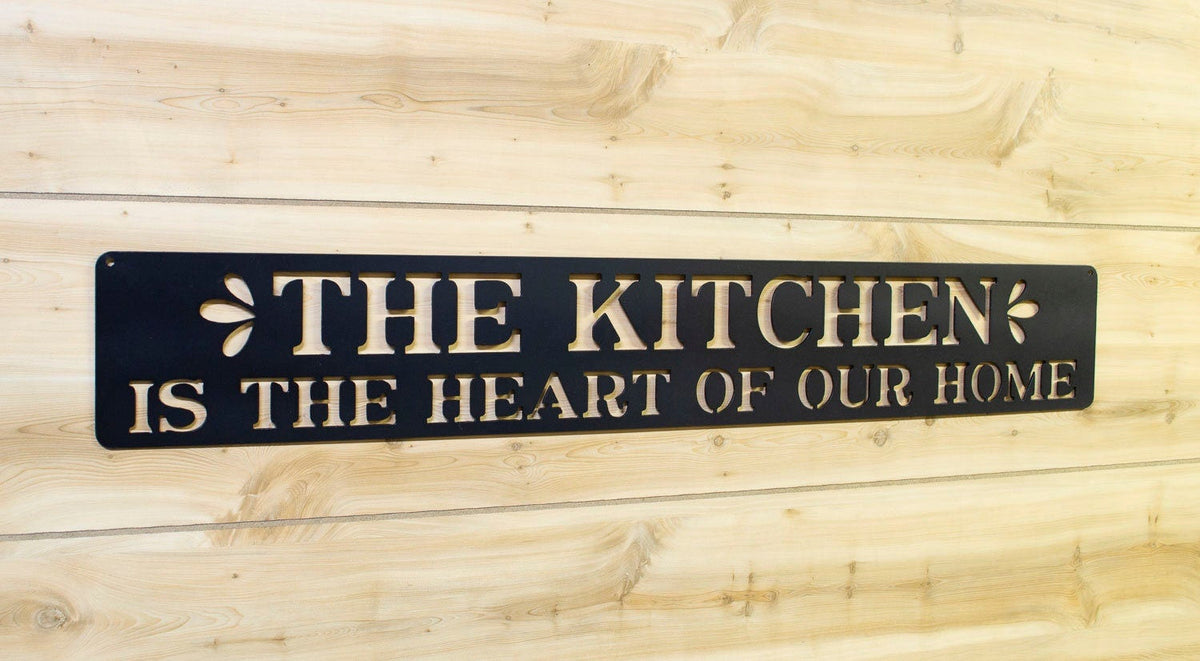 The Kitchen Is The Heart Of Our Home Metal Sign Kitchen Decor Cooking Farmhouse Cook Gift Kitchen Wall Art