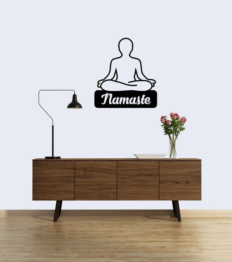 Yoga Pose Metal Wall Sign Namaste Wall Decor Yoga For Home Gym Or Studio Decorative Accent Metal Art Wall Sign